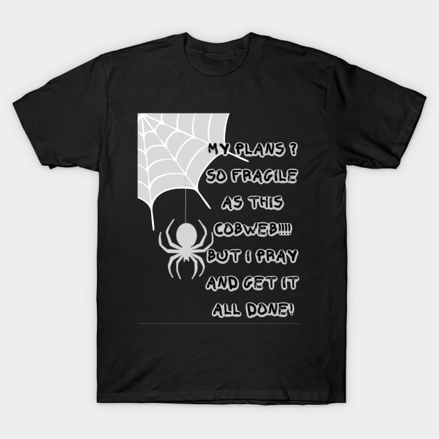 SPIDER COBWEB DESIGN T-Shirt by HTA DESIGNS